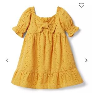 NEW WOT Janie&Jack Eyelet Puff Sleeve Dress
